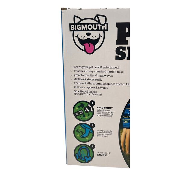 NEW Pet Dog Water Sprinkler 3 Super Spray Zones Bigmouth Over 4' Tall Inflatable - Picture 6 of 7